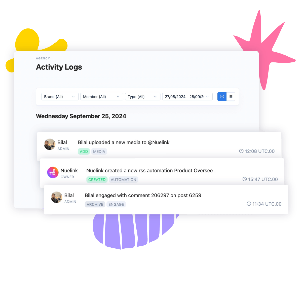 Team Activity Logs for Agencies