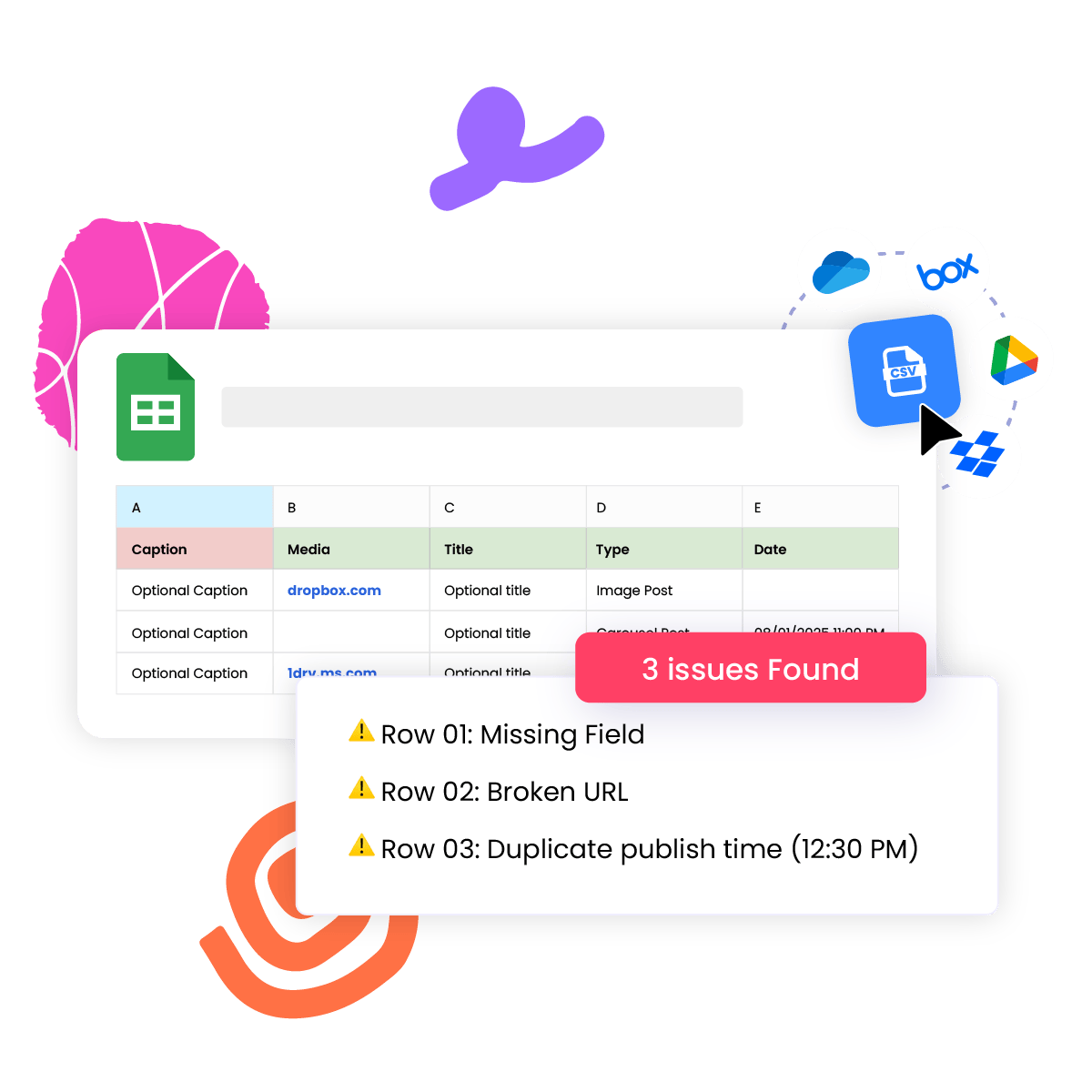 Smart Error Detection for CSV Uploads