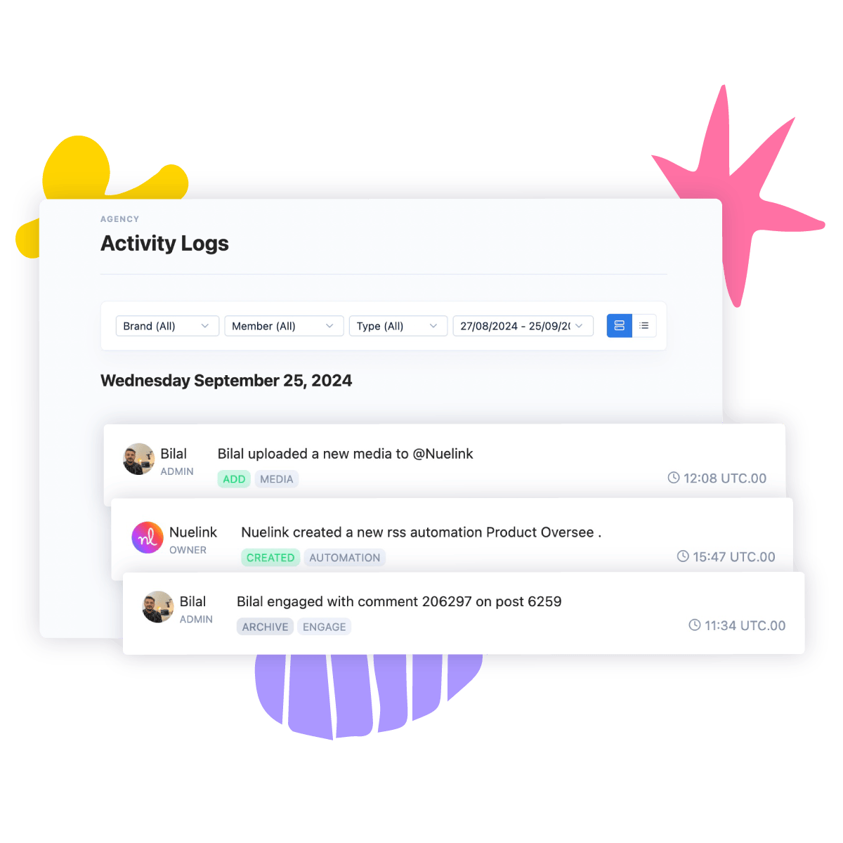 Team Activity Logs for Agencies