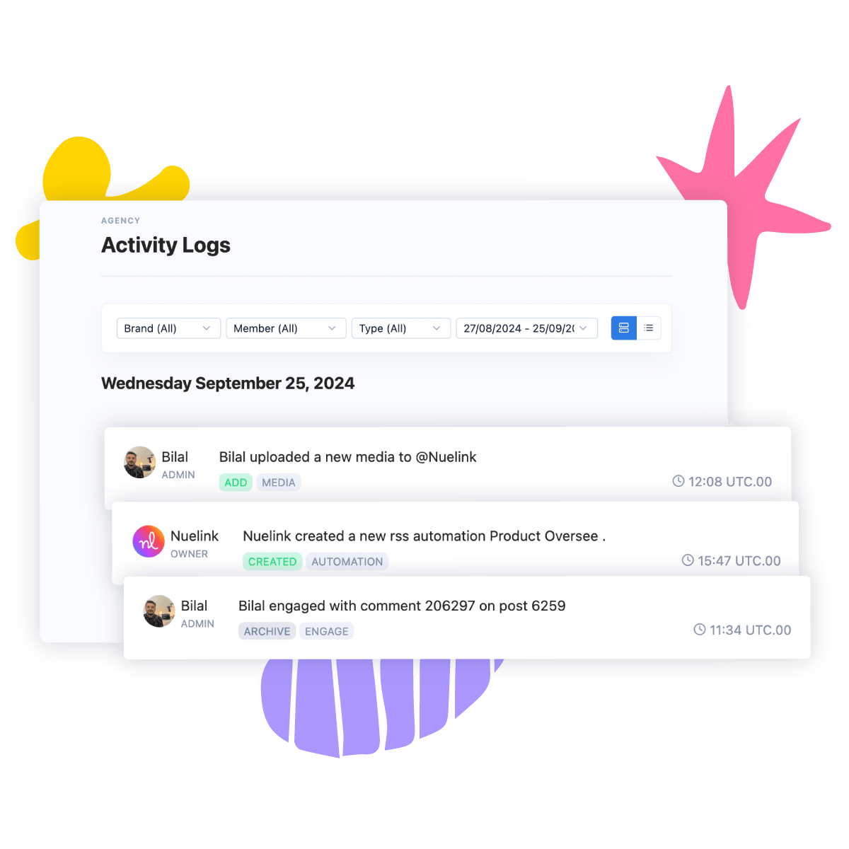 Team Activity Logs for Agencies