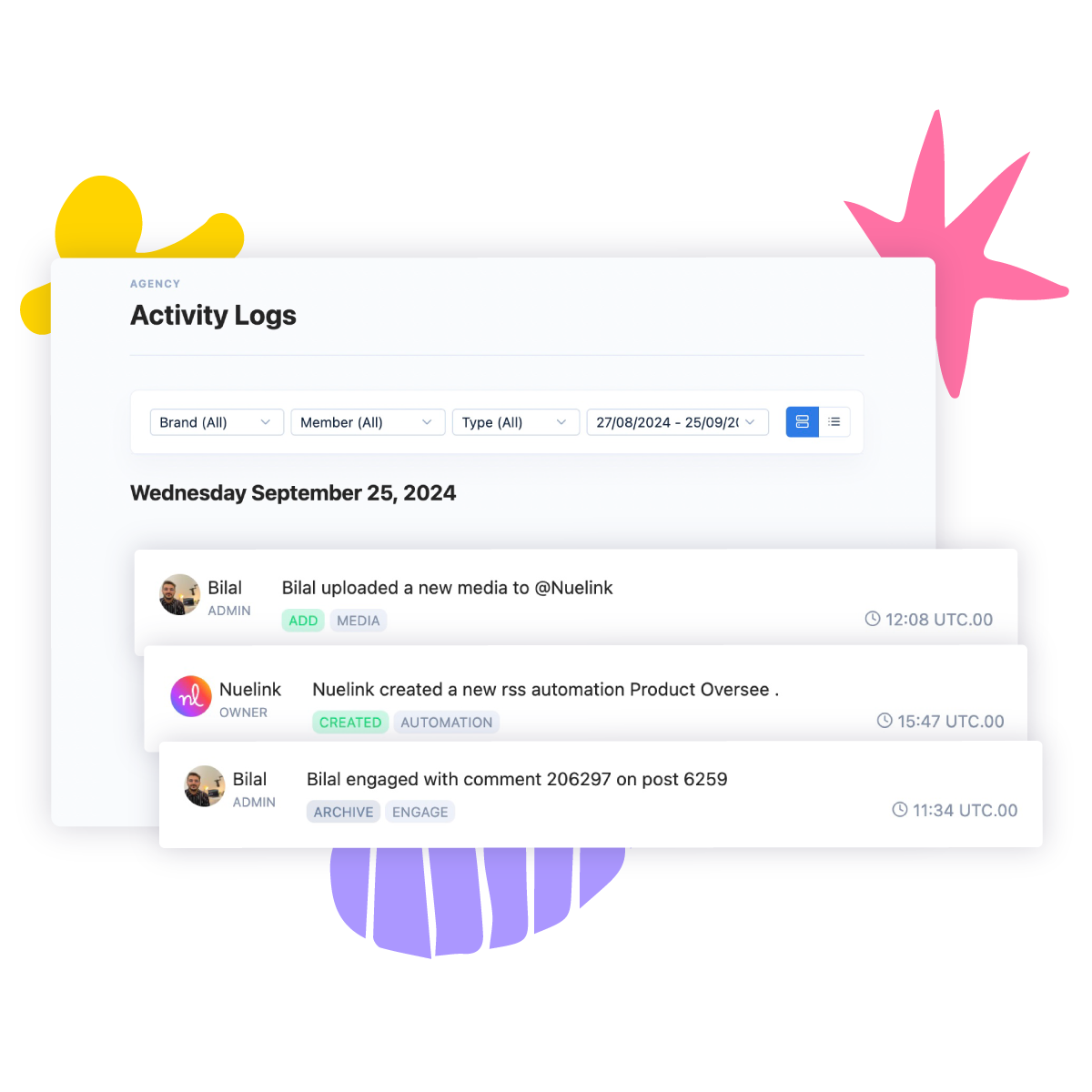 Team Activity Logs for Agencies